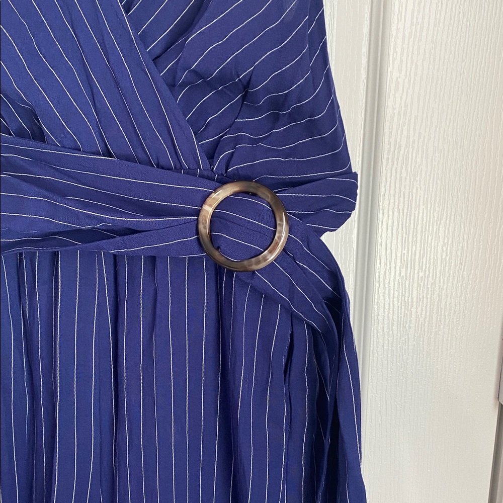 NWT Flying Tomato Wide Leg Pinstripe Jumpsuit - Picture 5 of 9